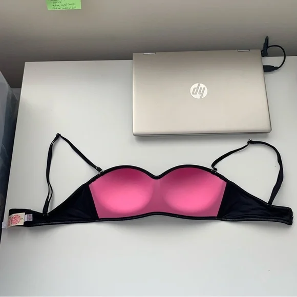 Victoria’s Secret Bandeau Padded Black Bra 34B NWT - Picture 2 of 3